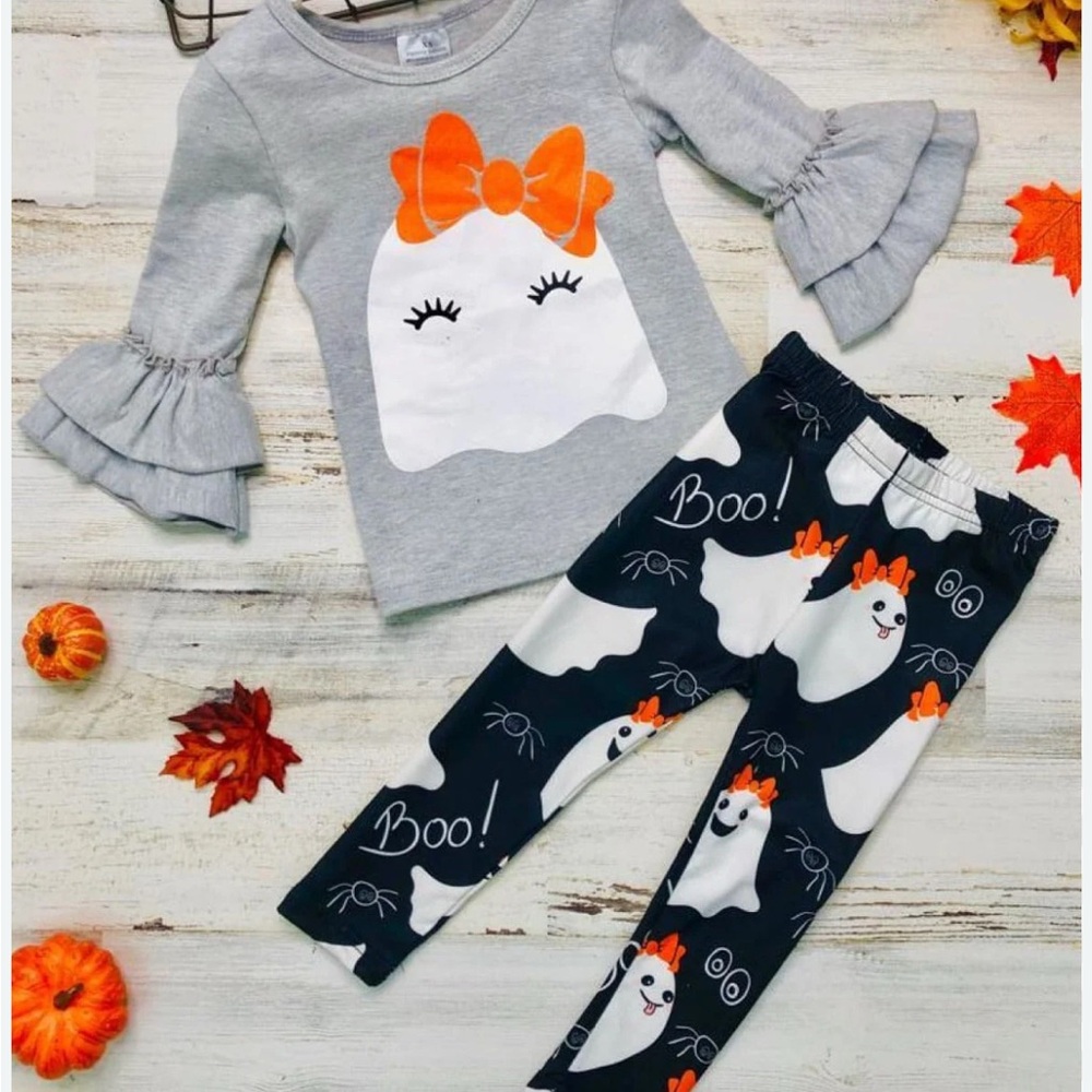 Halloween Boutique ghost 2pc outfit sz 6/7